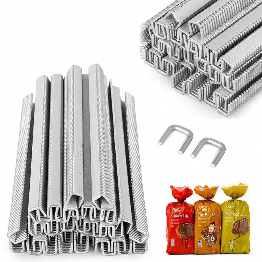 ZhdnBhnos U-Shape Clips Manual Sausage Clipper Buckle 5 Boxes 20000pcs For Sausa Clipping Machine Vegetable Sealing Machine Supermarket Tightening Machine - Variant,1 - View 1