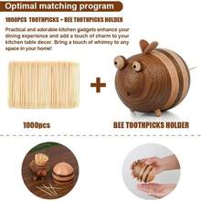 1000 Count Double Pointed Bamboo Toothpicks For Appetizers Olives Fruit Platters And Teeth Cleaning Wooden Barbecue Picks - 1 - View 2