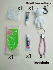 6pcs DIY Handmade Rhinestone Teddy Bear Craft Kit (Teddy Bear + Keychain + Rhinestones + Tools + Glue X2), Creative DIY Craft, DIY Keychain Set. Includes Diamonds In Various Colors, Easy To Operate. Suitable For Decorating Handbags, Backpacks, Phone Straps And Keychains. Ideal For Holiday Gifts, Christmas Gifts, Birthday Gifts, Party Favors And Christmas Stocking Stuffers. - Multicolor - View 15