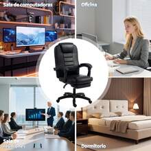Silla Gamer Negra - Soporte Lumbar Ergonómico para Sesiones Largas de Gaming y Trabajo - Negro - Ver 3