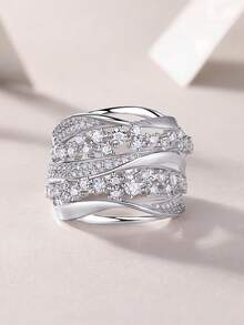 925 Sterling Silver Moissanite Ring For Women, Hypoallergenic High-End Engagement/Wedding Ring, Valentine's Day/Birthday Gift, Oxidation-Resistant Gift Box Packaging - Ring - View 8