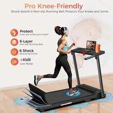 Treadmill With Handles, Upgraded Small Treadmills Home, Portable Electric Treadmills For Home 300 Lbs Capacity,Walking Pad Treadmill,Lightweight Folding Foldable Walking Pad With LED Display - View 6