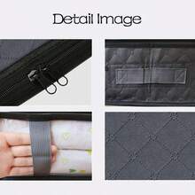 4 Pack Foldable Under-Bed Storage Boxes With Lid Fabric Underbed Containers - Grey - View 3