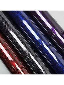 1pc 50cm*200cm Car PET Flower Carbon Black Forged Carbon Fiber Sticker, Car Color Changing Film, Car Wrap, Forged PET Interior Center Control Car Motorcycle Customized Forged Carbon Fiber Car Film Color Changing Film - One Size - View 9
