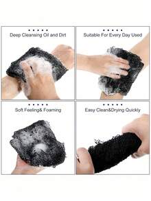 2个装非洲网状海绵，非洲去角质网，非洲沐浴海绵，非洲洗衣网，非洲加纳磨砂巾，身体去角质长网沐浴磨砂膏背部磨砂器，令肌肤光滑 - 2pc - 查看 9