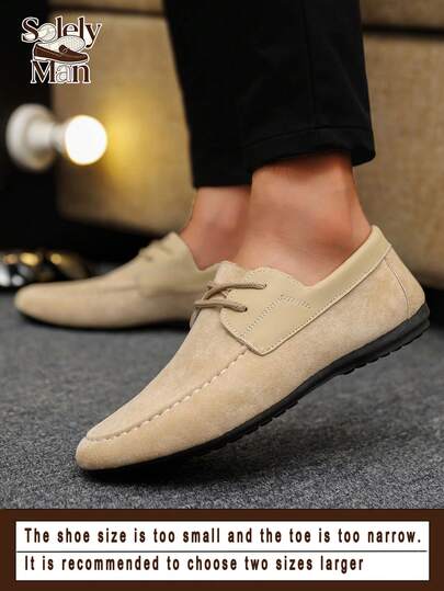 Men's Loafers Moccasins Casual Shoes Slip-On Boat Shoes Slouchy Shoes Leather Shoes Soft Bottom Canvas Shoes Flat Shoes Men's Dress Shoes (Run Small And Narrow, Please Order One Size Up), Black