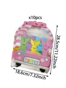 20pcs Easter Gift Bags, Self-Sealing Packaging Bags, Cartoon Rabbit & Egg Favor Bags - Easter Tote Bag - View 8