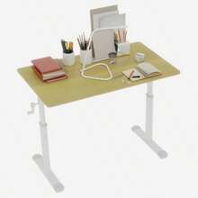 Adjustable Learning Table For Children And Adults - Height Adjustable, Multifunctional Home/Office, Compact Design - Khaki - View 8