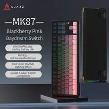 AJAZZ MK87 无线机械键盘，TKL 布局，3 种模式，10000mAh 电池，持久续航，RGB 灯效可自定义，87 键，适用于办公、游戏，兼容多种系统 - 彩色 - 查看 13