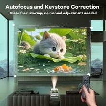 2026 Flagship DONGYING A5Pro Android 12 Smart Projector, Supports 4K And 1080P Native Resolution, 400 ANSI Lumens Home Cinema Projector, 7-Inch Touch Screen, WiFi 6, Compatible With Android TV, Full HD Movie Projector, Suitable For Gaming, Computers, Smartphones - White - View 6