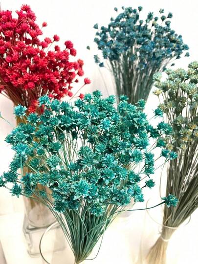 15/30/60 支装干小野花，干雏菊，干花插花，DIY 花束材料，家居婚礼装饰