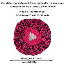 Satin Bonnet Silk Bonnet, Hair Bonnet For Sleeping, Elastic Wide Band Silk Sleep Cap, Soft And Breathable(Leopard) Hair Sleep Cap - Leopard Print - Multicolor - View 3