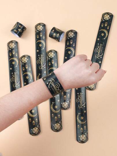 12pcs Eid Ramadan Snap Bracelets, Ramadan Moon Star Lantern Snap Bracelets, Ramadan Kareem Wristbands, Muslim Islamic Trick Bracelets, Eid Mubarak Fun Bracelet, Ramadan Party Small Gifts, Eid Ramadan Decorations, Ramadan Party Supplies, Eid Outdoor Party Decor, Ramadan Mubarak, Eid Photography Props, Ramadan Gift Bag Fillers, Ramadan Party Supplies, Birthday Decorations, Birthday Gifts, Eid Gifts, Party Favors