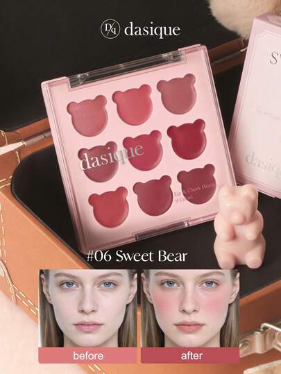  Dasique 9-Color Lip & Cheek Palette, High Color Payoff, Long-Lasting, Natural Glow, Lightweight & Breathable, Vegan Formula, Creates Refined Lip Makeup, Versatile & Fashionable, Ideal Gift For Christmas And Holidays