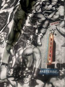 Rare 71x71  Shower Curtain: Hundreds Of Tom + Gohard Landmarks + Finland Men - White - View 4