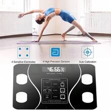 SOKANY Bluetooth Smart Body Fat Scale, 2xAAA, Temp Display, LCD, APP Sync, Multiple Body Metrics, Tempered Glass, Max 396lbs, For Home/Gym. - Multicolor - View 5