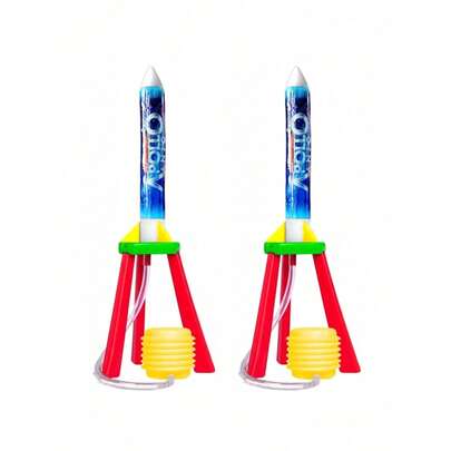 2 Super Lançador Foguete Apollo Brinquedo Presente na Caixa