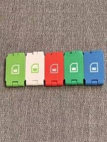 1 Stück Outdoor Reise Handy- und Kartennadelaufbewahrungsbox, ultradünner 4-Schlitz SIM-Kartenhalter mit großer Kapazität und Kartenverlustschutz, unverzichtbares Reisezubehör für Handy-Karten und Auswurfstift - 1PC - Übersicht 1