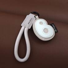 1pc Creative PU Leather 26 English Letter Keychain Pendant, Minimalist Couples Car Bag Key Chain Accessory Gift - Multicolor - View 10