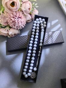 【开斋节限量版】礼盒装亚克力念珠 | 45颗10毫米光滑珠子 | 斋月每日祈祷念珠 - 彩色 - 查看 2