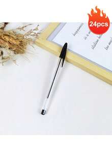 12pcs/Set 1.0mm Ballpoint Pens, Oil-Based Ink Pens, Plastic Creative Advertising Pens, Minimalist Ballpoint Pens, Minimalist Cap Ballpoint Pens, Smooth Writing Office & School Supplies - Multicolor - View 10