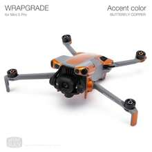 WRAPGRADE Pegatinas de piel compatibles con  Mini 5 Pro Accent Color camuflaje  bumpy - Mariposa de cobre - Ver 3