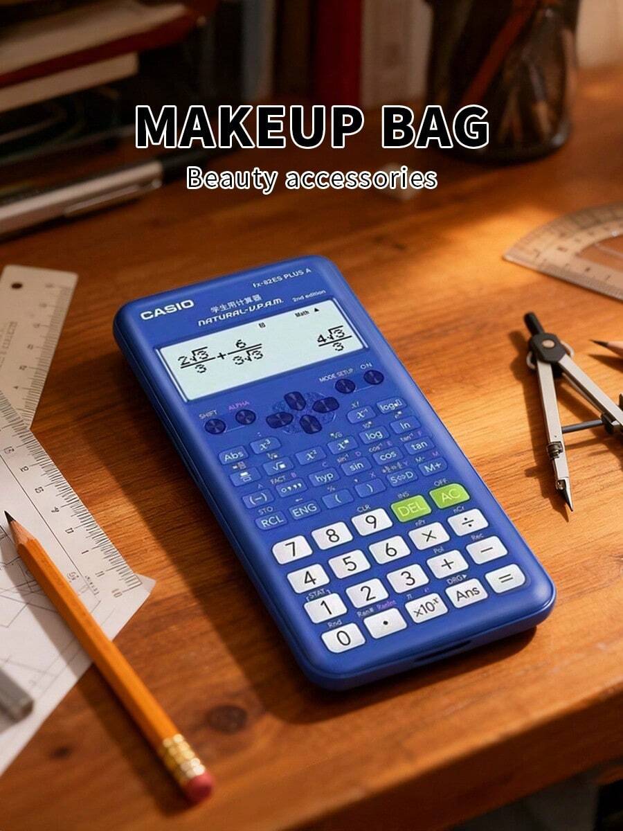 卡西欧学生计算器,适合学生和上班族使用 - 藍色 - 查看 1