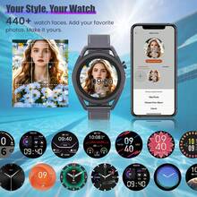 Unisex Smartwatch With Colour Display, Featuring 24/7 Heart Rate Monitoring, Blood Oxygen Saturation Tracking, Blood Pressure Measurement, Sleep And Stress Health Monitoring, Blood And Body Composition Analysis, And Multiple Exercise Modes. - 灰色 - 查看 4
