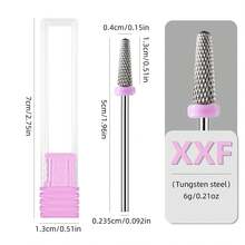 1pc Tungsten Carbide Nail Drill Bit, Durable Nail File For Fast Nail Removal, Callus & Cuticle Care Manicure Tool - Multicolor - View 12