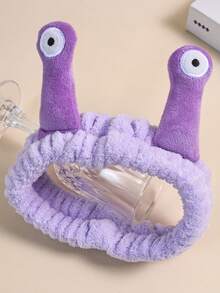 1条女士洗脸发带，棕榈蜗牛图案SPA发带，化妆发带，卡通可爱珊瑚绒弹力发带，创意发饰，适用于洗脸、淋浴、运动和日常使用 - 彩色 - 查看 15