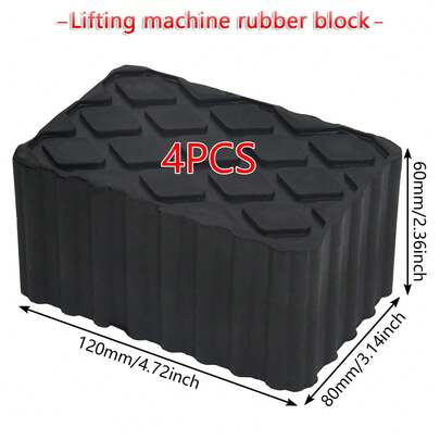 4pcs Ramp Rubber Blocks Car Lift Blocks