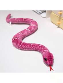 19.69英寸仿真蟒蛇毛绒玩具，蛇形抱枕玩偶，多种颜色可选，适合女性——趣味恶搞礼物，万圣节、情人节、儿童节节日礼物、派对礼品 - 彩色 - 查看 4