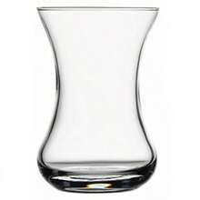 Turkish Tea Glass Set Plain Large Size - Transparent - View 3