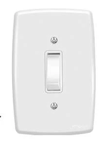 INTERRUPTOR 1 TECLA SIMPLES  linha PLUS Walma - Branco - Visão 6