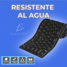 Teclado Alambrico Flexible Usb Pc Laptop Contra Agua CON NUMERICO - Albaricoque - Ver 3