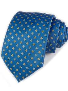 Exclusive Design Luxury Men's Digital Print Tie - Navy Blue With White And Beige Geometric Pattern, Super Fine Fiber, Woven Texture, Suitable For Thanksgiving, Father's Day And Campus Events - Multicolor - View 19