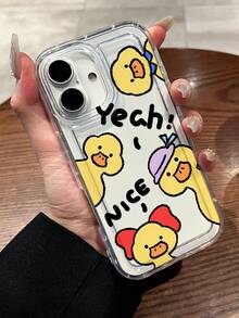 Cute Duck Print Clear Case Compatible With IPhone 13/11/17/17pro/16/14/15/15pro/15 Plus/15 Promax/7plus/8plus/X/Xs Max/Xr/11pro/12pro/13pro/14pro/12mini/13mini/11promax/12promax/13promax/14promax/14plus/17pro Max/17Air/6/6s Plus/7/8/16Pro/16plus/16promax/Se2/17promax&Compatible With Samsung Galaxy/A54/A14/A12/A13/A15/A32/A33/A24/A52S/S20/S21/S22/S23/S24/S23Plus/S24ultra/S25/A15/A33/A23 - Multicolor - View 2