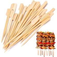 Extra Long & Thick Bamboo Skewers, Bamboo, Anti-Mold Treatment | Suitable For BBQ, Kebabs, Candy Apples, Takoyaki | Great For Valentine's Day, Easter, Back To School, Mother's Day, Birthday, Wedding And Other Occasions - B - View 6