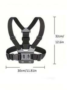 Kit de suporte de telemóvel com correia de peito ajustável, suporte de peito versátil para telemóvel para gravação POV/Vlog, pesca, ciclismo, suporte de câmara corporal, arnês de transmissão ao vivo ao ar livre, compatível com iPhone etc., acessórios para telemóvel, equipamento de filmagem - Preto - Ver 11