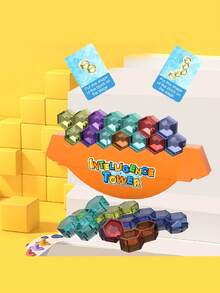 6-Sided Balancing Tower: An Interesting Tabletop Game To Cultivate Children's Thinking Skills. This Family Strategy Game Suits 2-4 Players And Can Be Enjoyed By All Ages. Made Of Durable ABS Material, The Standard Edition Is Perfect For Family Gatherings. - Diversity - View 2