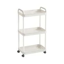 2-Tier Rolling Plastic Storage Cart With Wheels Mobile Organizer Perfect For Kitchen Bathroom Bedroom Laundry Pantry Garage Office Dorm Snack & Household Utility Cart Portable Space Saving Multi-Purpose Sturdy Lightweight Easy Assembly - Multicolor - View 15