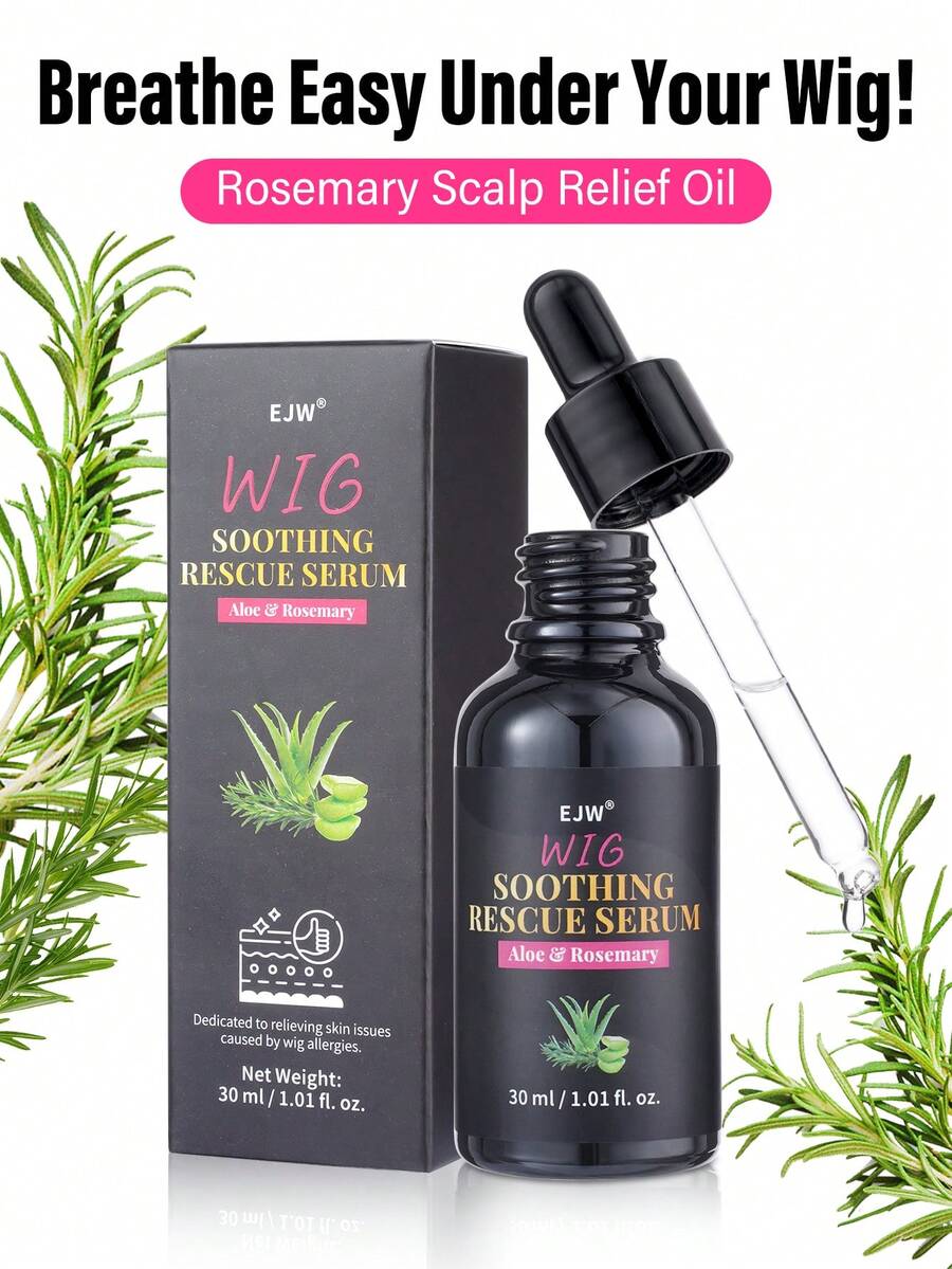 Wig Wearers Soothing Serum – Comfort Scalp & Hairline, Hydrates Skin After Glue, Tape Or Cap Wear, Soothes Pressure Marks Under Lace Fronts, Lightweight Refreshing With Hyaluronic Acid & Ceramides - Full Size - View 1