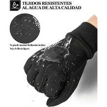Guantes para Frio Hombre Mujer, Guantes Termicos para Nieve Impermeables de Invierno Guantes Tactiles para Motociclista Bicicleta Correr Manejar Auto Hombres y Mujeres,40986168 - Burdeos - Ver 2