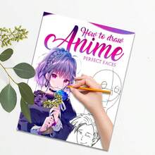 1份简单易学的动漫绘画教程，从零开始学习绘制动漫人物，初学者也能轻松画出完美的动漫人物脸部，适合作为礼物（不含画笔） - 1PC - 查看 5