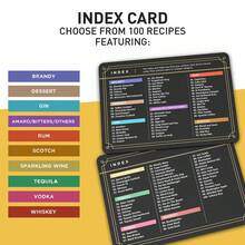 100 Cocktail Recipe Flash Cards - Bartender's Cocktail Learning Tool, Home Bartending Toolkit With Cocktail Recipes, Mixing Techniques And Ingredient Guides - Multicolor - View 4
