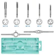 12pcs Metric Hand Tap And Die Set - M3-M12 Thread Plug Gauge Straight Flute Taps, Metal Thread Processing, Thread Cutting Tools, Suitable For Internal And External Thread Processing, Household Essential - One Size - View 4