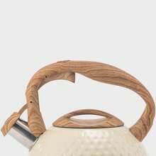 1pc Teapot, Teapot, Hammer Pattern Water Kettle Can Be Used for Induction Cooker and Open Fire Heating - Beis - Ver 4