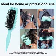 Hair brushes-EU Lược uốn tóc chuyên nghiệp 2025, tạo kiểu tóc xoăn, gợn sóng và xoắn ốc hoàn hảo - không bị xơ rối, mượt mà và dễ chải, tạo kiểu tóc chuyên nghiệp như ở salon. - Nhiều màu - Xem 3