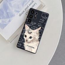 Phone Case: Cute Cat Calculating A Pair Of Phone Cases For Galaxy Models S25/S24/S23/S22/S21/S20/S10/S9/S8/NOTE10/NOTE20 Ultra, Plus, FE And A02/A03/A04/A05/A06/A10/A12/A13/A14/A15/A16/A20/A22/A23/A24/A25/A30/A33/A34/A35/A52/A53/A50/A54/A72/A73/M10S,Suitable For IPhone17 Air - màu đen - Xem 4