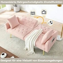Sofa Bed Mattress - Pink + Teddy - View 6